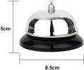 Stainless Steel Desktop Reception Desk Service Servant Bell  - Black