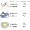 Cartoon Animals Shape Cute  Duck Cat Bed With Summer Mat Round Cat House Kennel Cushion Four Seasons Universal  - Green Dinosaur - L 55x45 cm