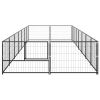Dog Kennel Black 150.7 ftÂ¬â‰¤ Steel - Black