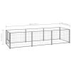 Dog Kennel Silver 32.3 ftÂ¬â‰¤ Steel - Silver