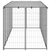 Dog Kennel Silver 129.9"x43.3"x43.3" Steel - Silver