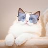 Cute Dog cat Glasses Pet Goggles Glasses Suitable For Puppy Cat Photo Props - blue - Square