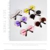 Cute Dog cat Glasses Pet Goggles Glasses Suitable For Puppy Cat Photo Props - yellow - Round