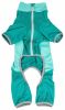 Pet Life Active 'Warm-Pup' Heathered Performance 4-Way Stretch Two-Toned Full Body Warm Up - Green - Medium