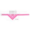 Adjustable Bandana Leather Pet Collar Triangle Scarf - Pink - L