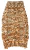 Royal Bark Heavy Cable Knitted Designer Fashion Dog Sweater - Small