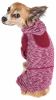 Pet Life Active 'Downward Dog' Heathered Performance 4-Way Stretch Two-Toned Full Body Warm Up Hoodie - Red - X-Small