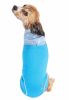 Pet Life Active 'Pull-Rover' Premium 4-Way Stretch Two-Toned Performance Sleeveless Dog T-Shirt Tank Top Hoodie - Blue - Large