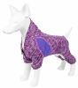 Pet Life Active 'Downward Dog' Heathered Performance 4-Way Stretch Two-Toned Full Body Warm Up Hoodie - Purple - X-Large