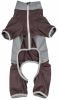 Pet Life Active 'Warm-Pup' Heathered Performance 4-Way Stretch Two-Toned Full Body Warm Up - Brown - X-Large