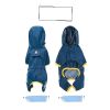 Small dog raincoat; body full surrounding; waterproof poncho pet clothes; with tow holes in the back - Lake blue - S (recommended weight 2-3 kg)