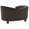 Dog Sofa Brown 27.2"x19.3"x15.7" Plush - Brown