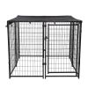 Pet Dog Playpen 8 Panel Indoor Outdoor Folding Metal Portable Puppy Exercise Pen Dog Fence, Heavy-Duty Metal Dog, Black XH - Black