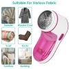 Electric Lint Shaver USB Rechargeable Fabric Clothes Lint Fluff Remover Fuzz Pilling Trimmer Sweater Shaver - Hotpink