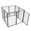Pet Dog Playpen 8 Panel Indoor Outdoor Folding Metal Portable Puppy Exercise Pen Dog Fence, Heavy-Duty Metal Dog, Black XH - Black
