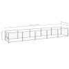 Dog Kennel Silver 53.8 ftÂ¬â‰¤ Steel - Silver
