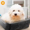 Pet Dog Bed Soft Warm Fleece Puppy Cat Bed Dog Cozy Nest Sofa Bed Cushion Mat M Size - M - Black