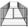 Dog Kennel Black 107.6 ftÂ¬â‰¤ Steel - Black
