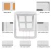 Foldable Plastic Pet Dog Cat Flap Door Pet Screen Dog Fence Home Automatic Flap Door - White - L 37x43 cm