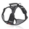 No Pull Pet Harness For Dog & Cat; Adjustable Soft Padded Large Dog Harness With Easy Control Handle - Black - M