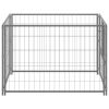 Dog Kennel Silver 39.4"x39.4"x27.6" Steel - Silver