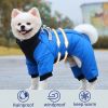 Pet Cotton Coat; Waterproof Warm Dog Jacket; Winter Dog Coat For Small Medium Large Dogs - Blue - L