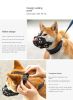 Dog Muzzle Dogs; Prevents Chewing and Biting; Basket Allows Panting and Drinking-Comfortable; Humane; Adjustable; With light reflection - Reflective b