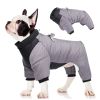 Pet Cotton Coat; Waterproof Warm Dog Jacket; Winter Dog Coat For Small Medium Large Dogs - Grey - XXL