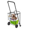 Free  shipping  Oshion Iron 1100mm Telescopic Armrest 0.8mm 16# Round Tube 30kg Silver Foldable Shopping Cart  YJ - black