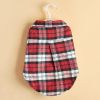 Pet Plaid Shirt For Small & Medium Dogs; Classic Dog Shirt Dog Polo T-Shirt; Pet Apparel - Red - L
