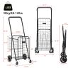 Free  shipping  Oshion Iron 1100mm Telescopic Armrest 0.8mm 16# Round Tube 30kg Silver Foldable Shopping Cart  YJ - black