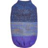 Horizontal Two-Legged Pet Warm Knit Striped Color Knit - BlueXXL