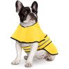 Reflective Dog Raincoat Hooded Slicker Poncho for Small to X-Large Dogs and Puppies; Waterproof Dog Clothing - Clear - Large