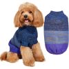 Horizontal Two-Legged Pet Warm Knit Striped Color Knit - BlueM