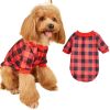 Warm Fleece Dog Clothing Classic Plaid Patchwork Dog and Cat Hoodies - RedcheckM