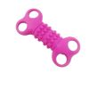 TPR Pet Interactive Four-hole Size Dog Molar Soft Gum Bite-resistant Toy Pet Supplies - Pink
