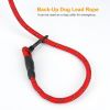 5FT Dog Leash Dog Training Walking Lead w/ Foam Handle Highly Reflective Treads  - Blue
