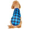 Warm Fleece Dog Clothing Classic Plaid Patchwork Dog and Cat Hoodies - BluecheckM