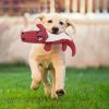 Dog Toys For Small Large Dogs Animal Shape Plush Pet Puppy Squeaky Chews Bite Resistant Cleaning Teeth Toy Pets Accessories #P5 - Red