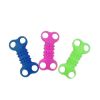 TPR Pet Interactive Four-hole Size Dog Molar Soft Gum Bite-resistant Toy Pet Supplies - Blue