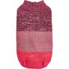 Horizontal Two-Legged Pet Warm Knit Striped Color Knit - RedL