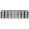 Outdoor Dog Kennel with Roof Steel 158.8 ftÂ¬â‰¤ - Black