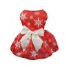 Christmas Pet Clothing Vest Skirt Christmas Print Matching Pet Dog Clothing For Small & Medium Dogs - Red - XL