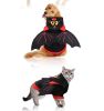 Pet Black Bat Wing Costume Hooded Winter Warm Sweater Halloween Costume - XXL