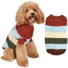 Horizontal Two-Legged Pet Warm Knit Striped Color Knit - BrownXL