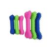 Dog Cat TPR Foam Eco-friendly TPR Chewing Toy Milky Scented Flat Bones Molar Teether Pet Supplies Spiny Soft Bite Resistant Toy - Blue - S
