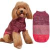 Horizontal Two-Legged Pet Warm Knit Striped Color Knit - RedXL