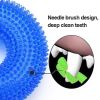 Pet Toys Bite Resistant Sound Toy Chew Teeth Clean Large Dog Golden Retriever Barbed TPR Training Teeth Cleaning Thorn Circle - Green