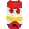 Horizontal Two-Legged Pet Warm Knit Striped Color Knit - RedstripeM