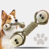 1pc Bone Shaped Cotton Rope Dog Chewing Toy; Dog Chew Toy - Cotton Rope